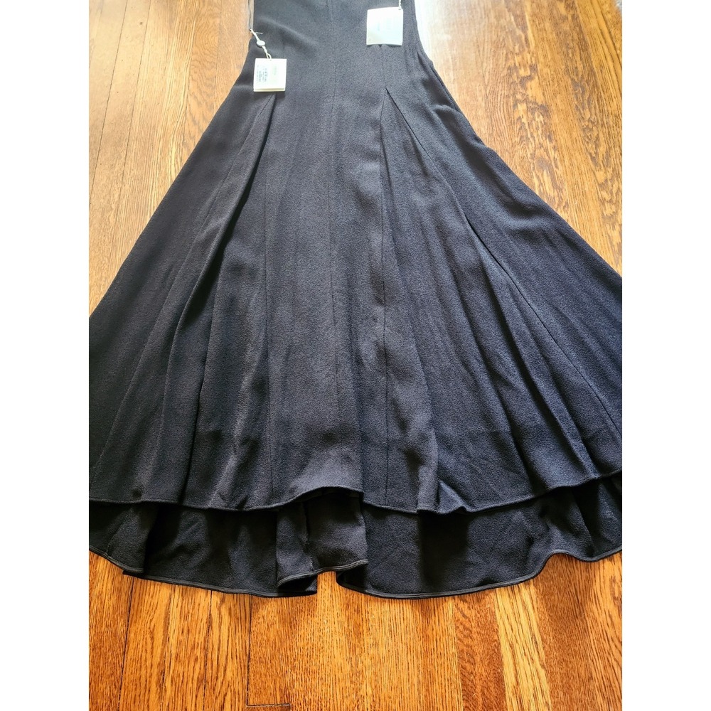 NWT  $3,597 JIL SANDER Black Silk Stretch-crepe Maxi Dress Gown Size 38 (US 6) - Picture 5 of 16